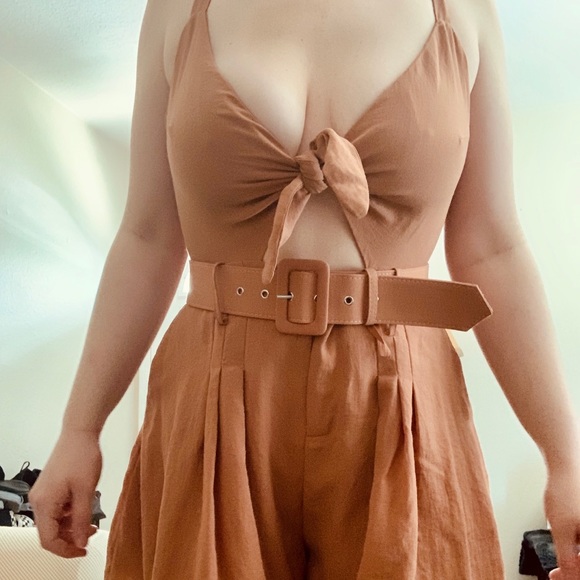 Princess Polly Kily Playsuit in Rust - Picture 2 of 5